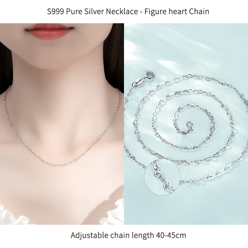 Multiple Options Available: S999 Pure Silver Adjustable Base Chain