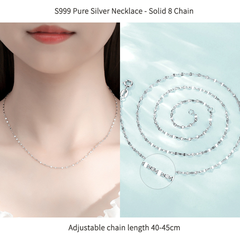 Multiple Options Available: S999 Pure Silver Adjustable Base Chain