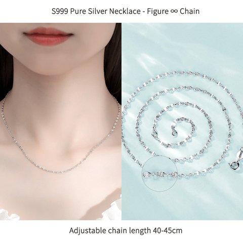 Multiple Options Available: S999 Pure Silver Adjustable Base Chain